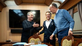 FOTO: Momen Para Pemimpin Eropa Satu Kereta ke Kyiv Ukraina