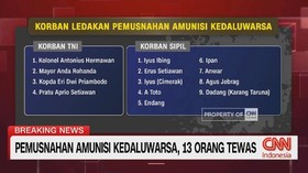 VIDEO: Daftar 13 Korban Tewas Ledakan Pemusnahan Amunisi Garut
