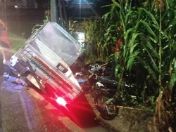 Hendak ke Kebumen, Pikap Muatan Sepeda Motor Nyemplung Sawah di Kulon Progo
