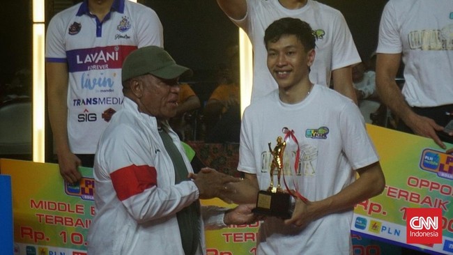 Outside hitter Jakarta Bhayangkara Presisi, Farhan Halim, dinobatkan sebagai most valuable player (MVP) atau pemain terbaik Proliga 2025 sektor putra.