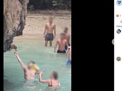 Turis Abaikan Peringatan, Nekat Beri Makan Monyet Liar di Phi Phi Island