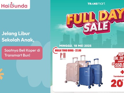 Jelang Libur Sekolah Anak, Saatnya Beli Koper di Transmart Bun!