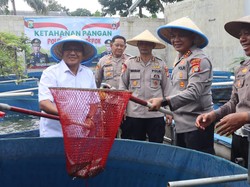 Polres Depok Dukung Ketahanan Pangan, Panen 2 Ton Lele