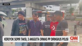 VIDEO: Keroyok Sopir Taksi, 3 Anggota Ormas PP Diringkus Polisi