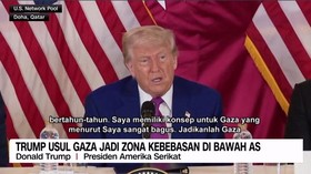 VIDEO: Trump Usul Gaza Jadi Zona Kebebasan di Bawah AS