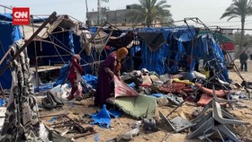 VIDEO: Kamp Pengungsian di Gaza Porak-poranda Digempur Israel