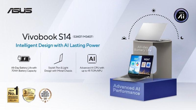 ASUS menghadirkan gebrakan terbaru melalui peluncuran laptop ASUS Vivobook S14 yang tidak hanya memikat dari segi desain