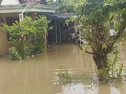 Bengawan Solo Meluap Genangi 5 Desa di Lamongan