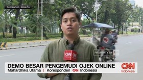 VIDEO: Demo Besar Pengemudi Ojek Online di Kawasan Kemenhub