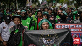 Perwakilan Massa Ojol Audiensi di Kantor Kemenko Polkam