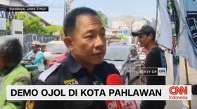 VIDEO: Demo Ojol di Kota Pahlawan