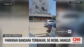 VIDEO: Parkiran Bandara Terbakar, 50 Mobil Hangus