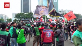 VIDEO: Aksi Unjuk Rasa Pengemudi Ojol