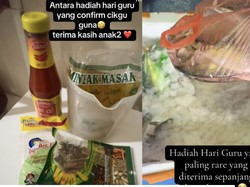 Hadiah Unik Buat Hari Guru, 10 Ekor Ikan Kembung dan Minyak Goreng