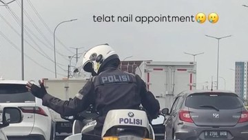 Viral Petugas Kawal Mobil Wanita yang Telat ke Salon Kuku, Bikin Publik Geram