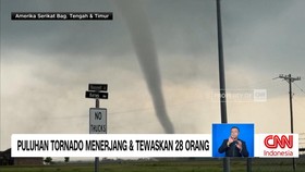 VIDEO: Puluhan Tornado Menerjang AS. Tewaskan 28 Orang