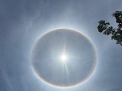 Fenomena Halo Matahari Terjadi di Siak Riau, Ini Penampakannya