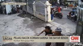VIDEO: Pelaku Bacok Korban Karena Tak Bayar Bensin