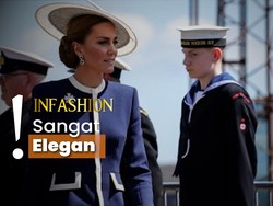 Gaya Kate Middleton Berbusana Nuansa Laut, Mirip Putri Diana!