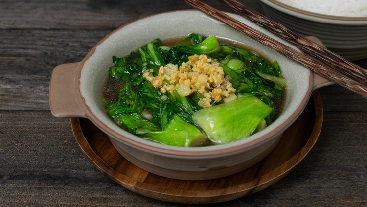 Ilustrasi sup bokchoy