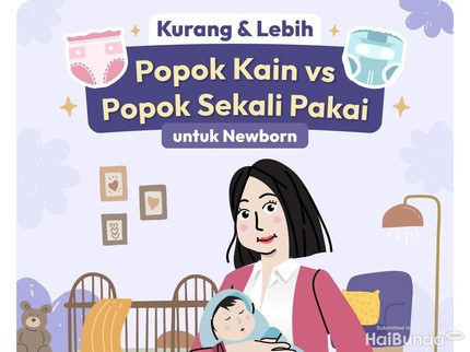 Kurang & Lebih Popok Kain vs Popok Sekali Pakai untuk Newborn