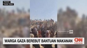 VIDEO: Warga Gaza Berebut Bantuan Makanan