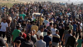 FOTO: Miris Warga Gaza Berebut Bantuan Kemanusiaan di Gaza