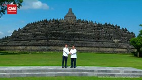 VIDEO: Momen Prabowo Ajak Macron Kunjungi Candi Borobudur