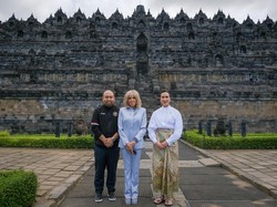 Menpar Widiyanti Dampingi Ibu Negara Prancis Kelilling Candi Borobudur
