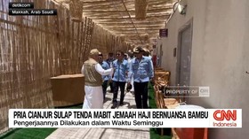 VIDEO: Pria Cianjur Sulap Tenda Mabit Jemaah Haji Bernuansa Bambu