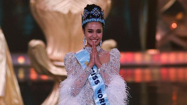 Opal Suchata Chuangsri dari Thailand dinobatkan sebagai Miss World 2025 pada Sabtu (31/5).