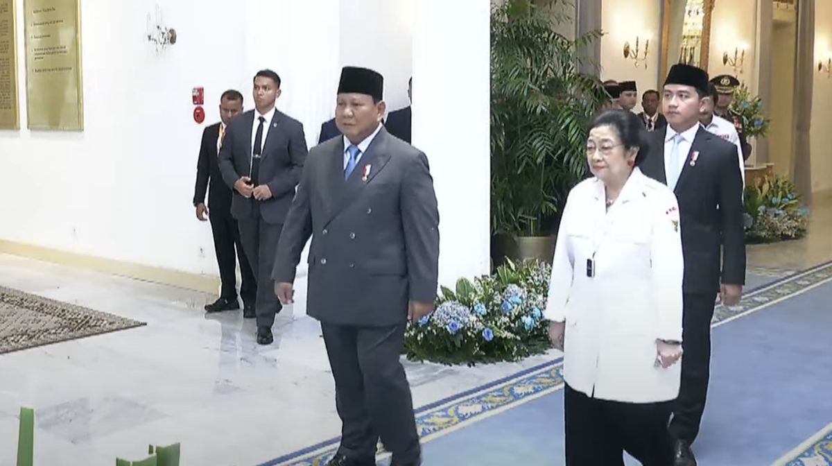 Momen Prabowo, Gibran, dan Megawati Hadiri Upacara Harlah Pancasila