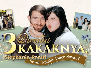 img-title Direstui 3 Kakaknya, Stephanie Poetri Resmi Nikahi Asher Novkov Bloom
