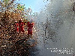 Karhutla di Mukomuko Terlokalisir, Lahan Gambut Dibasahi