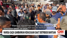 VIDEO: Warga Gaza Kekacauan Saat Distribusi Bantuan