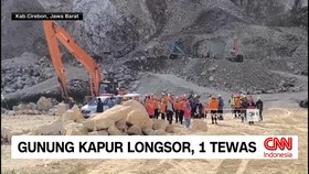 VIDEO: Gunung Kapur Longsor, 1 Tewas