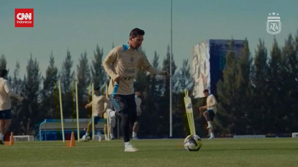 VIDEO: Messi Unjuk Skill di Latihan Bareng Timnas Argentina