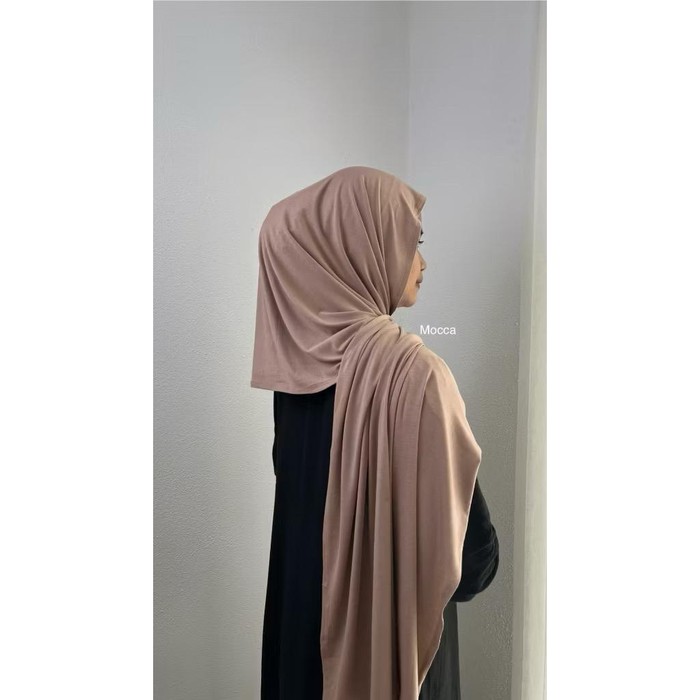 Jemima Pashmina Kaos Rayon Premium (Mocca) Jemima Pashmina Kaos Rayon Premium (Mocca)