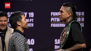 Update Eksklusif Olahraga CNN : VIDEO: Pacquiao Tertawa saat Faceoff Lawan Barrios