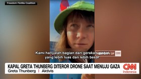 VIDEO: Kapal Greta Thunberg Diteror Drone Saat Menuju Gaza
