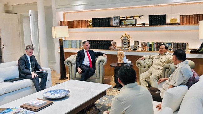 Bertemu Wakil PM Australia Richard Marles, Prabowo bahas langkah strategis penguatan hubungan bilateral kedua negara.