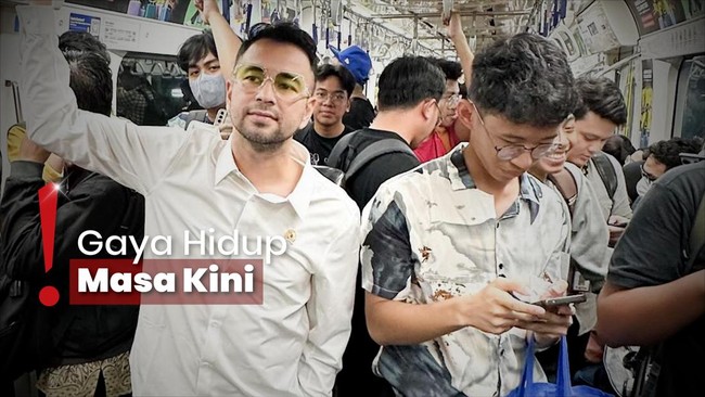 Momen Raffi Ahmad Naik Transum MRT demi Nonton Timnas di GBK