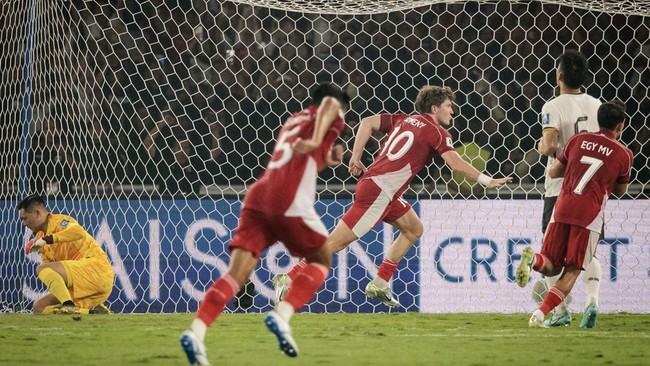 Timnas Indonesia mengulangi pencapaian 68 tahun silam setelah mengalahkan China 1-0 dalam lanjutan babak ketiga Kualifikasi Piala Dunia 2026, Kamis (5/6).