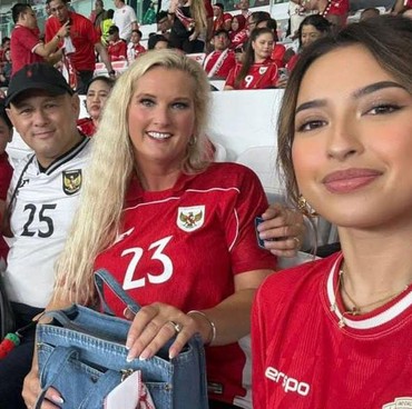 Unggahan Ibunda Justin Hubner Usai Nonton Timnas Indonesia bareng Jennifer Coppen