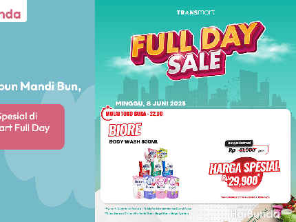 Beli Sabun Mandi Bun, Harga Spesial di Transmart Full Day Sale