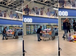 Heboh! Suami Ngamuk di Supermarket Marahi Istri yang Belanja Banyak