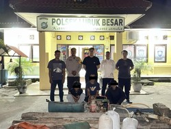 3 Penambang Ilegal di Bangka Tengah Ditangkap, 1 Pelaku Pemilik Mesin