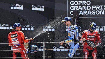 Sorotan Dunia Olahraga CNN Sport : FOTO: Marc Marquez Jadi Raja di MotoGP Aragon 2025