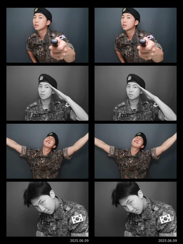 Melalui akun Instagram pribadinya, RM BTS juga mengunggah beberapa potret setelah menyelesaikan wajib militer. Salah satunya seperti potret di photobooth ini, Beauties./ Foto: instagram.com/rkive