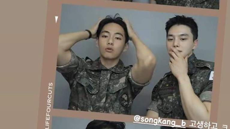 V BTS dan Song Kang V BTS dan Song Kang